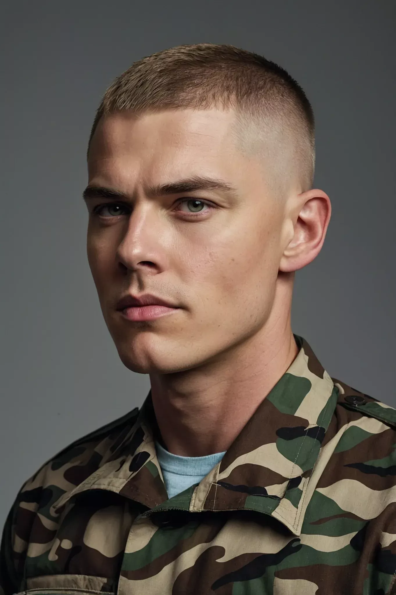 Buzz cut militaire