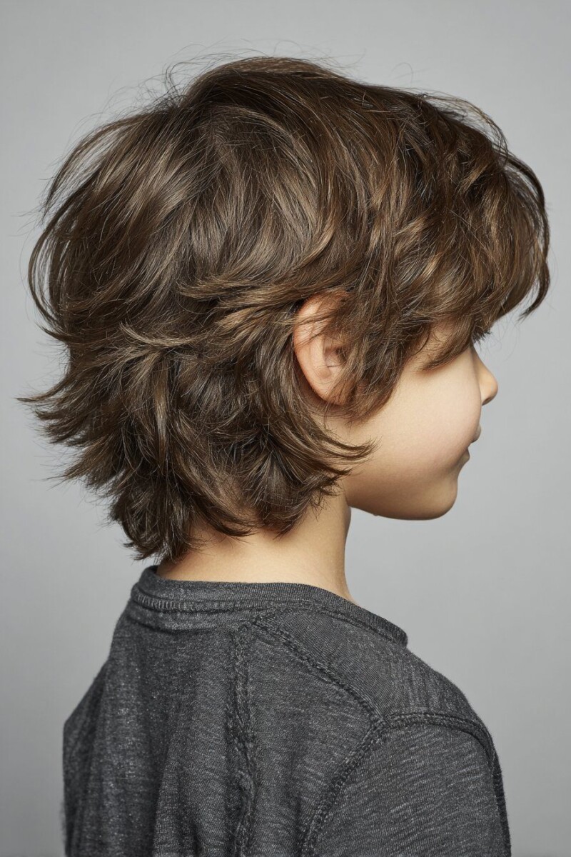Coupe garçon cheveux mi-longs