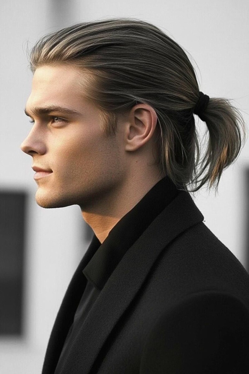 Chignon homme élégant