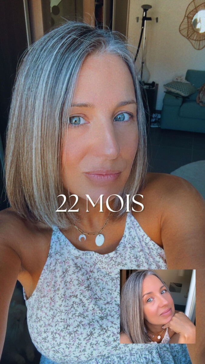 transition cheveux gris