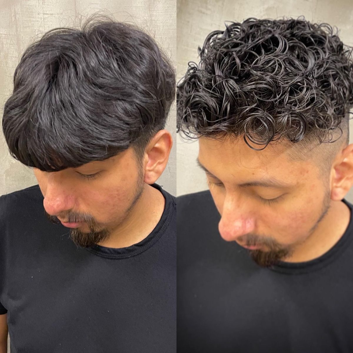 Permanente homme boucles Québec