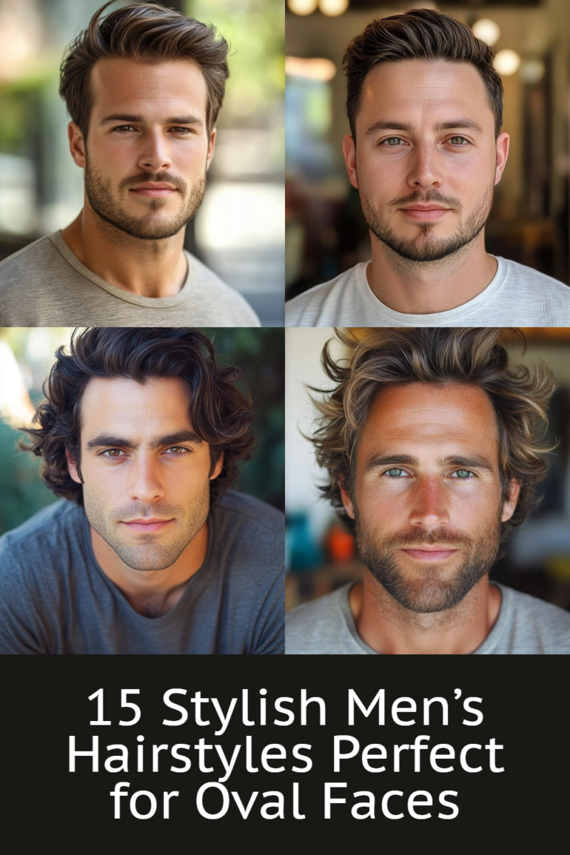 Cheveux longs homme visage ovale