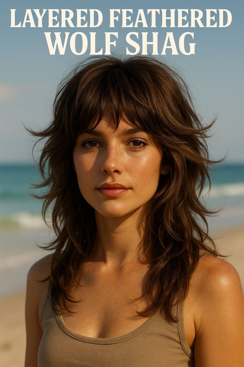 Coupe wolf cut femme