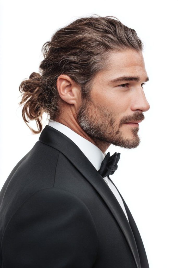 Chignon homme élégant