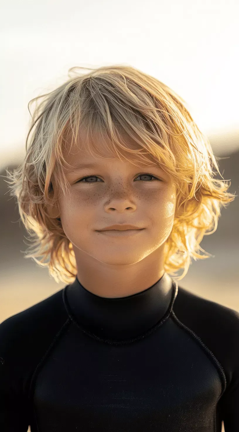 Coupe garçon cheveux mi-longs