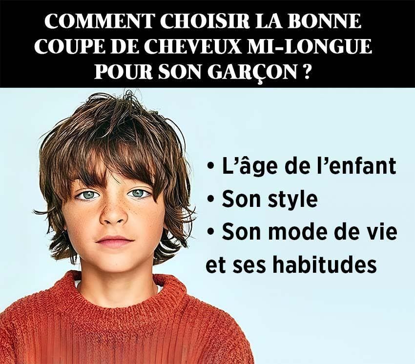 Coupe garçon cheveux mi-longs