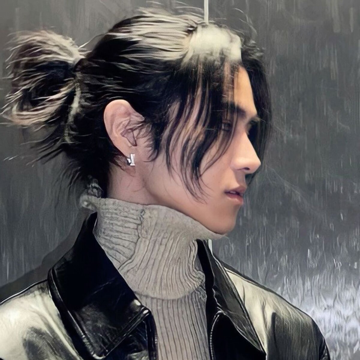 Chignon homme élégant