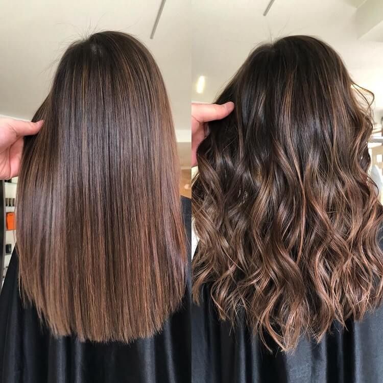 balayage cheveux châtains