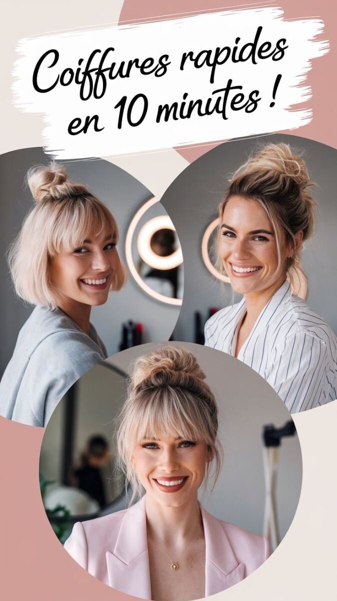 Coiffure cheveux mi-longs quotidien