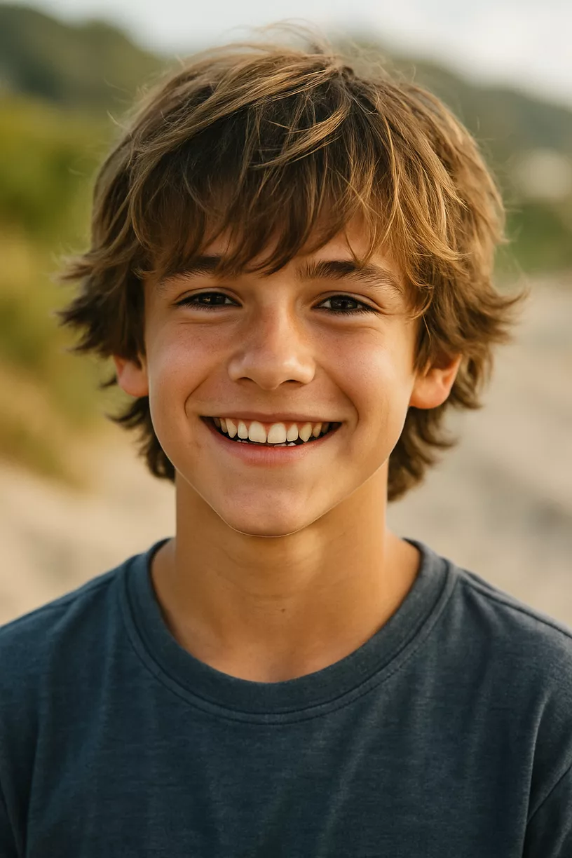 Coupe garçon cheveux mi-longs